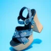 Tabitha Floral Denim Crossover Sandals -Charles & Keith 2023 L2 SL1 61900008 06 1