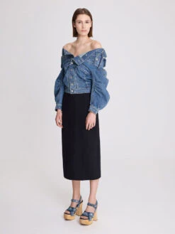 Tabitha Floral Denim Crossover Sandals -Charles & Keith 2023 L2 SL1 61900008 06 4