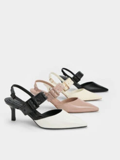 Sepphe Grommet Slingback Pumps -Charles & Keith 2023 L3 CK1 60361470 41 7