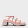 Selene Flower-Buckle Strappy Sandals -Charles & Keith 2023 L3 CK1 60920348 B2 1