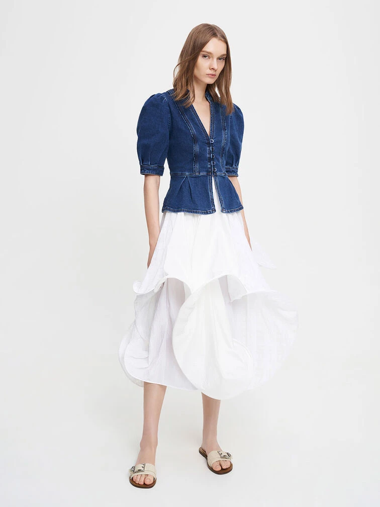 Linen Metallic Buckle Slides 6 Linen Metallic Buckle Slides - Image 4