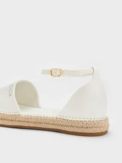Ankle-Strap Espadrille Flats -Charles & Keith 2023 L3 CK1 70380992 41 5