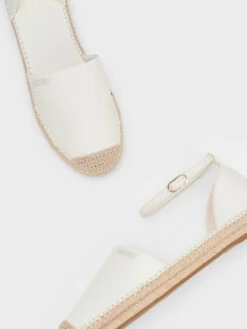 Ankle-Strap Espadrille Flats -Charles & Keith 2023 L3 CK1 70380992 41 8