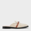 Metallic Accent Linen Loafer Mules -Charles & Keith 2023 L3 CK1 70380994 05 1