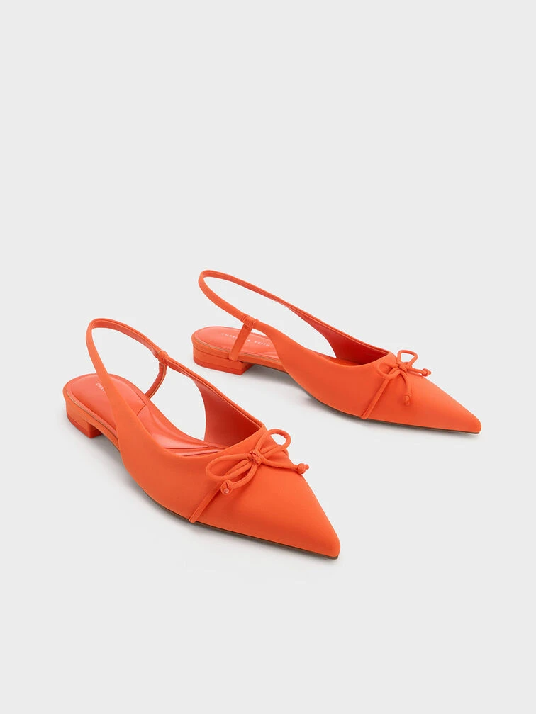 Bow Pointed-Toe Slingback Ballerinas 3 Bow Pointed-Toe Slingback Ballerinas - Image 2
