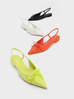 Bow Pointed-Toe Slingback Ballerinas 9 Bow Pointed-Toe Slingback Ballerinas -Charles & Keith 2023 L3 CK1 70900455 17 7