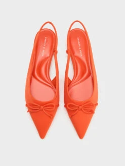 Bow Pointed-Toe Slingback Ballerinas 10 Bow Pointed-Toe Slingback Ballerinas -Charles & Keith 2023 L3 CK1 70900455 17 8