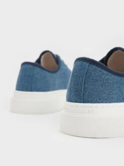 Kay Denim Low-Top Sneakers -Charles & Keith 2023 L3 CK1 70900482 06 5
