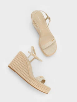 Linen Espadrille Wedges -Charles & Keith 2023 L3 CK1 80580138 05 8