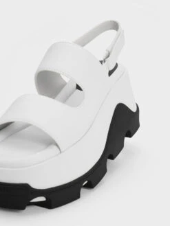 Two-Tone Asymmetric Platform Sandals -Charles & Keith 2023 L3 CK1 80900028 03 7