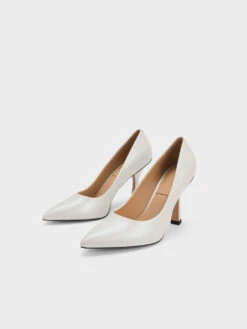 Leather Flare Heel Pumps -Charles & Keith 2023 L3 SL1 60280433 03 3