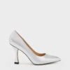 Metallic Leather Flare Heel Pumps -Charles & Keith 2023 L3 SL1 60280433 07 1