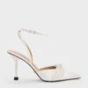 Leda Beaded Satin Ankle-Strap Pumps -Charles & Keith 2023 L3 SL1 60280435 03 1
