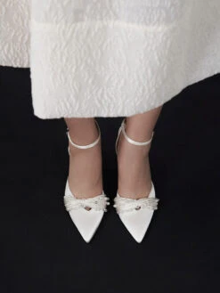 Leda Beaded Satin Ankle-Strap Pumps -Charles & Keith 2023 L3 SL1 60280435 03 2