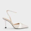 Leda Beaded Glittered Ankle-Strap Pumps 1 Leda Beaded Glittered Ankle-Strap Pumps -Charles & Keith 2023 L3 SL1 60280435 07 1