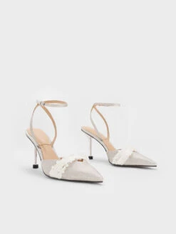 Leda Beaded Glittered Ankle-Strap Pumps 11 Leda Beaded Glittered Ankle-Strap Pumps -Charles & Keith 2023 L3 SL1 60280435 07 3