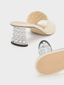 Beaded Heel Crochet Mules -Charles & Keith 2023 L3 SL1 61900017 09 5