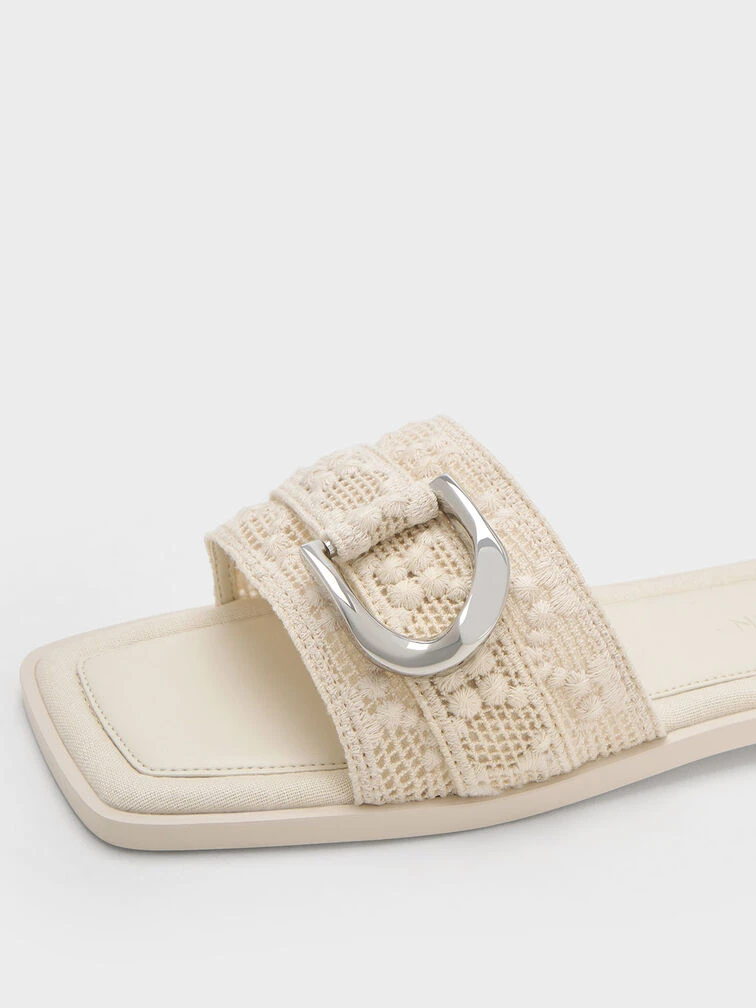Gabine Crochet & Mesh Slide Sandals 5 Gabine Crochet & Mesh Slide Sandals - Image 3