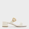 Sepphe Metallic Buckle Heeled Mules -Charles & Keith 2023 L6 CK1 60060035 41 1