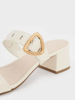 Sepphe Metallic Buckle Heeled Mules -Charles & Keith 2023 L6 CK1 60060035 41 5