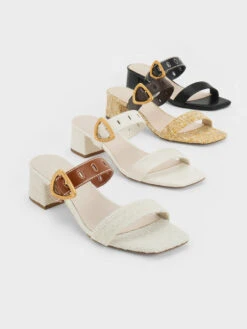 Sepphe Metallic Buckle Heeled Mules -Charles & Keith 2023 L6 CK1 60060035 41 7