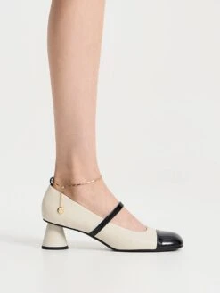 Delicate Chain-Link Mary Jane Pumps -Charles & Keith 2023 L6 CK1 60280400 41 2