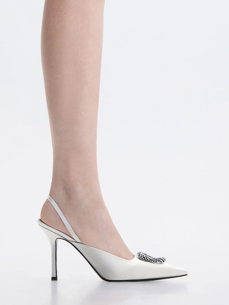 Recycled Polyester Beaded Circle Slingback Pumps 4 Recycled Polyester Beaded Circle Slingback Pumps - Image 2