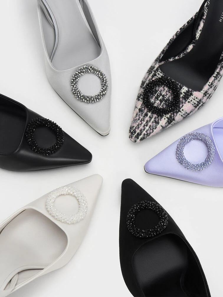 Recycled Polyester Beaded Circle Slingback Pumps 8 Recycled Polyester Beaded Circle Slingback Pumps - Image 6