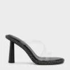 See-Through Crossover Crystal-Embellished Mules 1 See-Through Crossover Crystal-Embellished Mules -Charles & Keith 2023 L6 CK1 60361476 H3 1