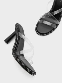 See-Through Crossover Crystal-Embellished Mules -Charles & Keith 2023 L6 CK1 60361476 H3 5