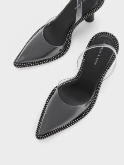 See-Through Crystal-Embellished Slingback Pumps 11 See-Through Crystal-Embellished Slingback Pumps -Charles & Keith 2023 L6 CK1 60361478 H3 8