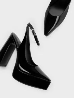 Guinevere Patent Platform Pumps -Charles & Keith 2023 L6 CK1 60361483 J5 8