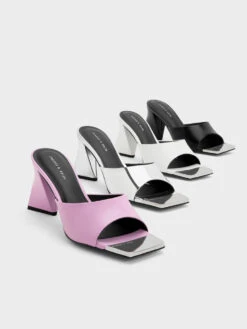 Metallic Cap Sculptural Heel Mules -Charles & Keith 2023 L6 CK1 60580283 07 7