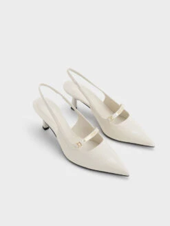 Metallic Accent Slingback Pumps -Charles & Keith 2023 L6 CK1 60920349 09 3