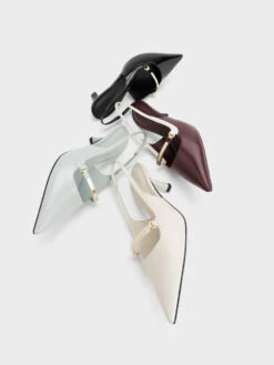 Metallic Accent Slingback Pumps -Charles & Keith 2023 L6 CK1 60920349 09 7