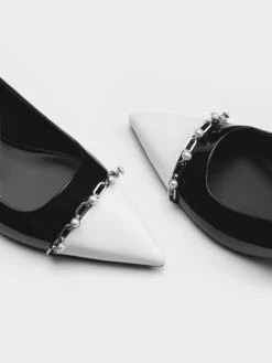 Patent Pearl Chain-Link Slingback Pumps 14 Patent Pearl Chain-Link Slingback Pumps -Charles & Keith 2023 L6 CK1 61720161 J5 7