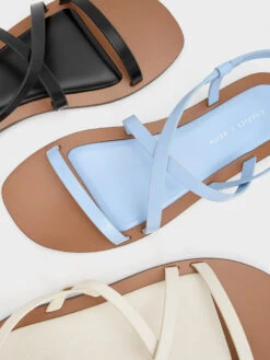 Asymmetrical Strappy Sandals -Charles & Keith 2023 L6 CK1 70060612 41 7