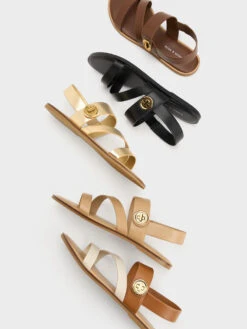 Yara Turn Lock Strappy Sandals -Charles & Keith 2023 L6 CK1 70190053 1 29 7