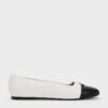 Metallic Accent Two-Tone Ballerinas -Charles & Keith 2023 L6 CK1 70381015 03 1