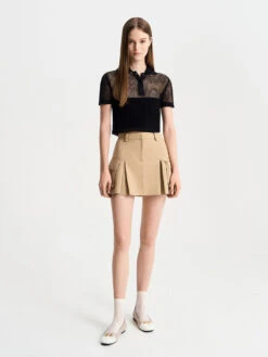 Metallic Accent Checkered Ballerinas -Charles & Keith 2023 L6 CK1 70381015 04 4