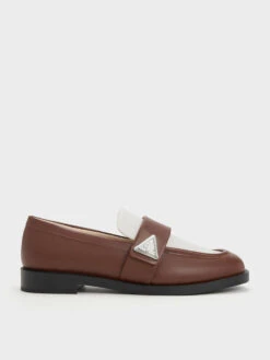 Trice Two-Tone Metallic Accent Loafers
