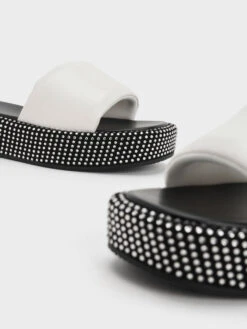 Crystal-Embellished Flatform Sandals -Charles & Keith 2023 L6 CK1 80380075 03 5