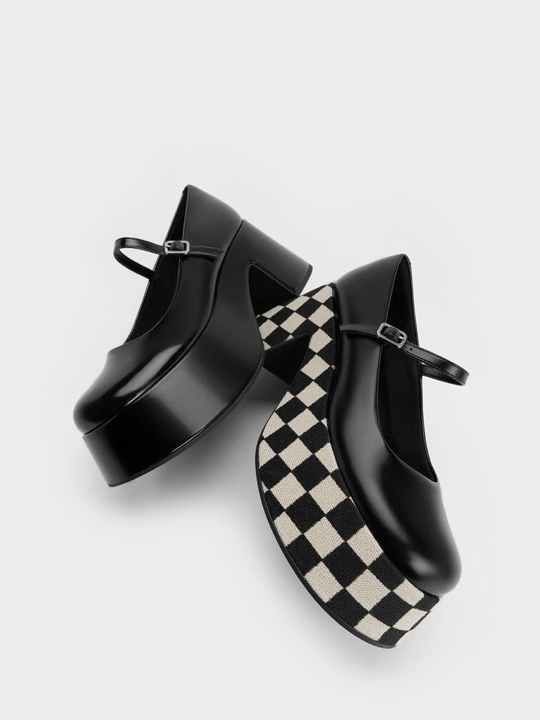 Rubina Checkered Platform Mary Janes 8 Rubina Checkered Platform Mary Janes - Image 6