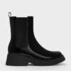 Giselle Patent Chelsea Boots -Charles & Keith 2023 L6 CK1 90280050 J5 1