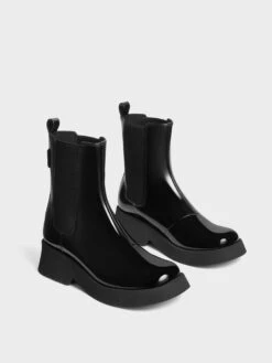 Giselle Patent Chelsea Boots -Charles & Keith 2023 L6 CK1 90280050 J5 3