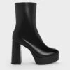Platform Side-Zip Ankle Boots -Charles & Keith 2023 L6 CK1 90360383 01 1