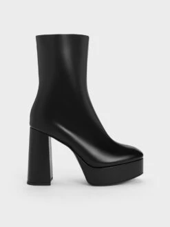Platform Side-Zip Ankle Boots
