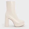 Patent Platform Side-Zip Ankle Boots 2 Patent Platform Side-Zip Ankle Boots -Charles & Keith 2023 L6 CK1 90360383 05 1