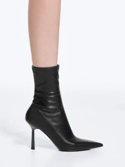Pointed-Toe Stiletto Heel Ankle Boots -Charles & Keith 2023 L6 CK1 90360386 01 2