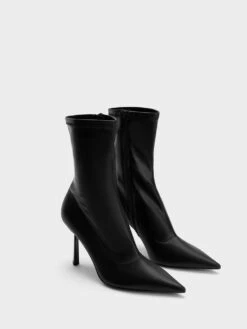 Pointed-Toe Stiletto Heel Ankle Boots -Charles & Keith 2023 L6 CK1 90360386 01 3